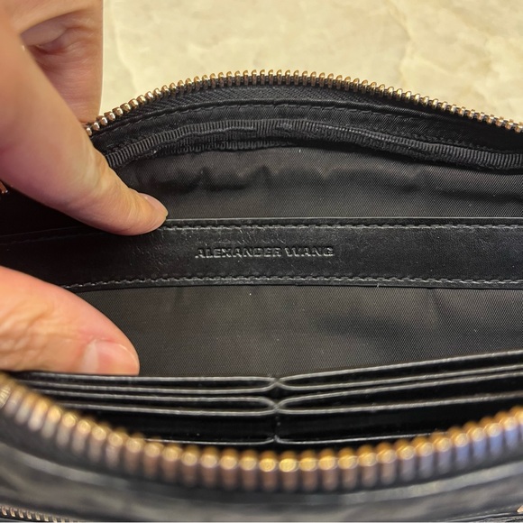 Alexander Wang Fumo Wallet Black with Rose Gold Hardware - Picture 10 of 13